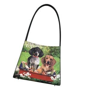 Y2k Dachshund Puppies Structured Handbag